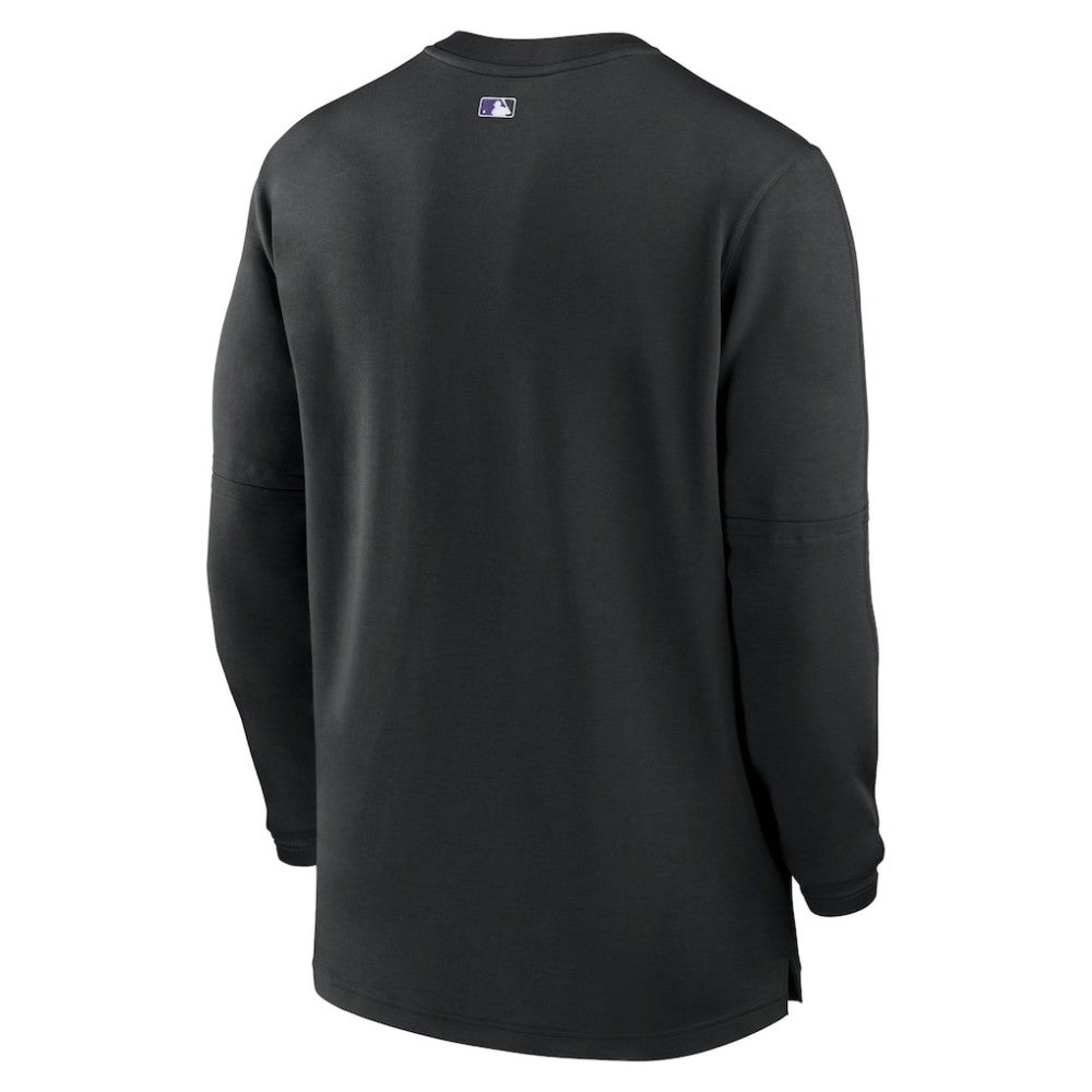 Colorado Rockies Nike Authentic Collection Game Time Performance Quarter-Zip Top - Black Tops
