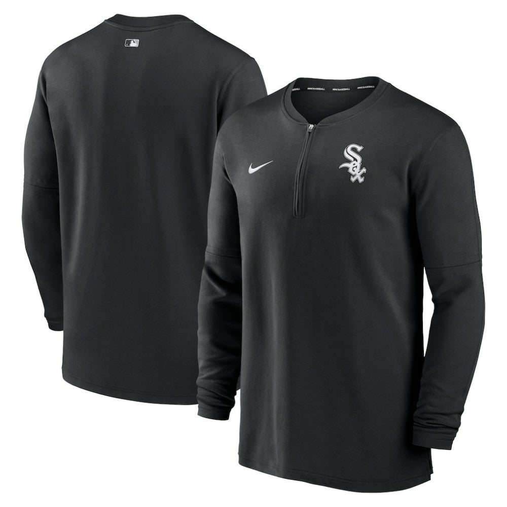 Chicago White Sox Nike Authentic Collection Game Time Performance Quarter-Zip Top - Black Tops