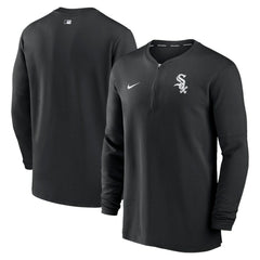 Chicago White Sox Nike Authentic Collection Game Time Performance Quarter-Zip Top - Black Tops