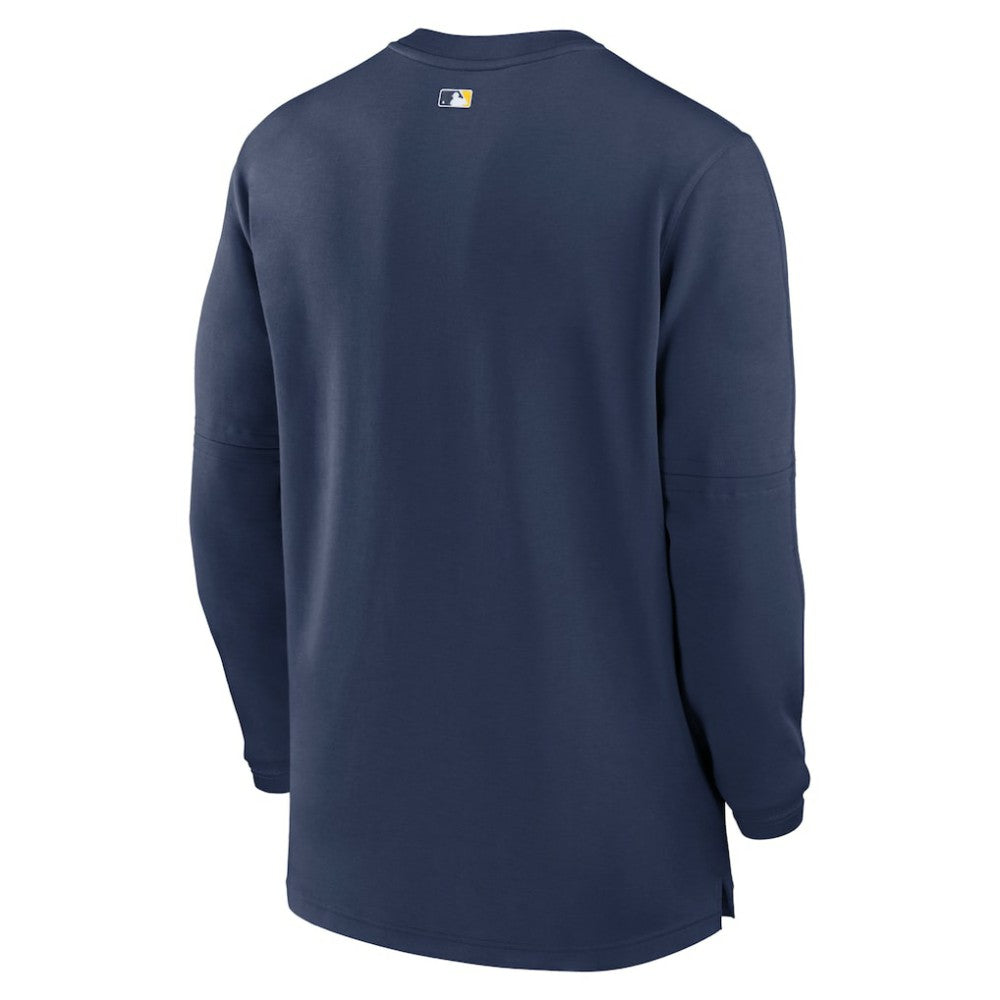 Milwaukee Brewers Nike Authentic Collection Game Time Performance Quarter-Zip Top - Navy Tops