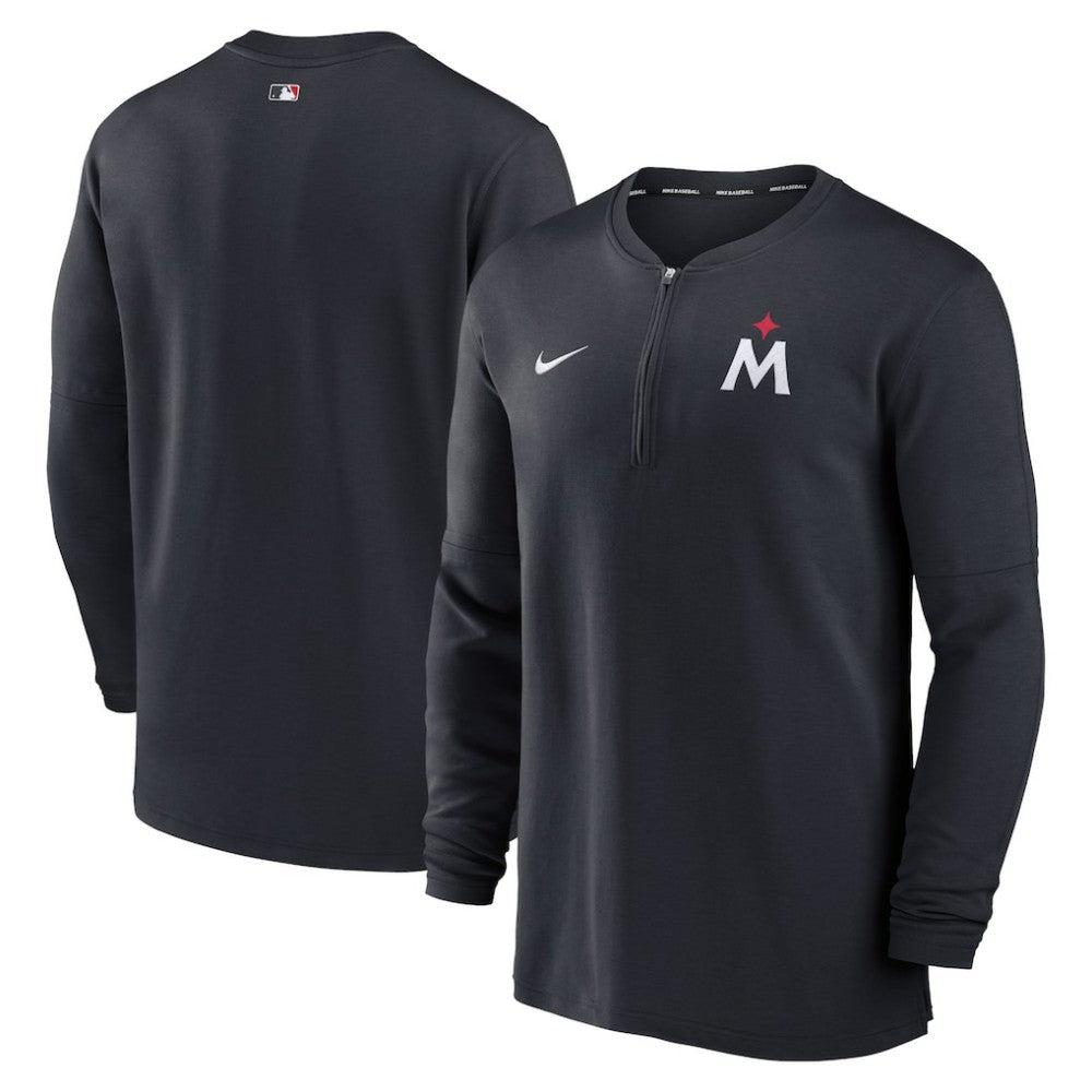 Minnesota Twins Nike Authentic Collection Game Time Performance Quarter-Zip Top - Navy Tops