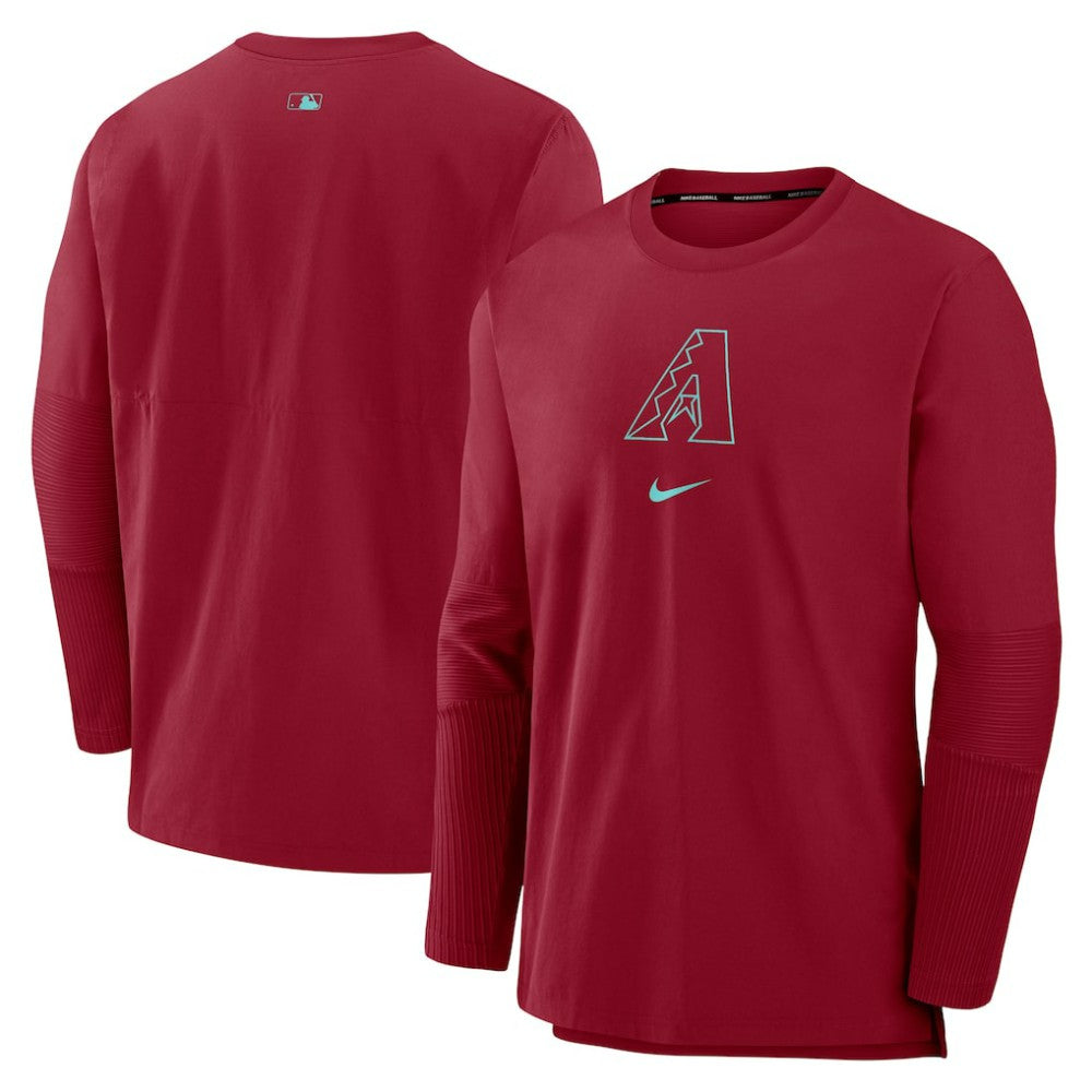 Arizona Diamondbacks Nike Authentic Collection Player Dri-FIT Lightweight Pullover - Red Pullover