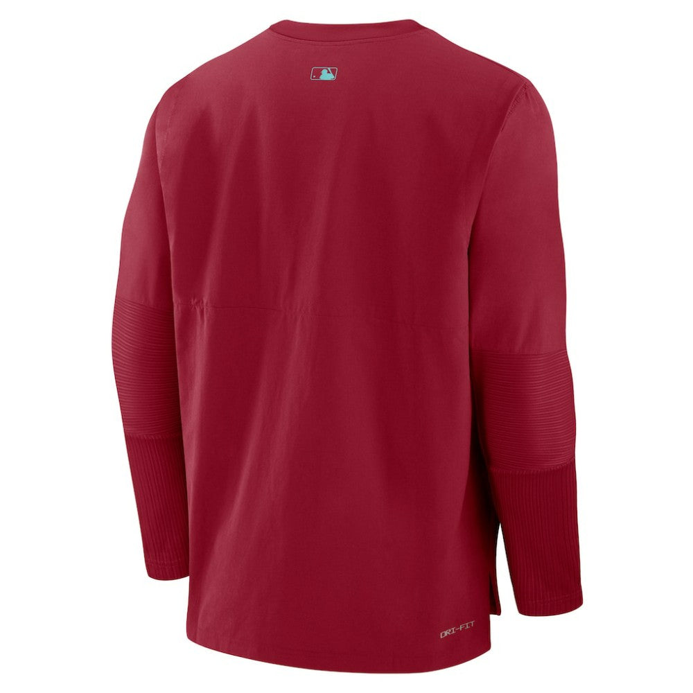 Arizona Diamondbacks Nike Authentic Collection Player Dri-FIT Lightweight Pullover - Red Pullover