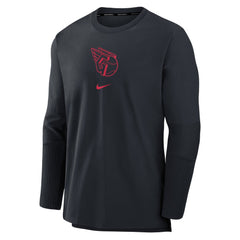 Cleveland Guardians Nike Authentic Collection Player Dri-FIT Lightweight Pullover - Navy Pullover