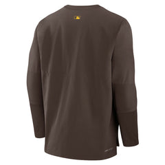 San Diego Padres Nike Authentic Collection Player Dri-FIT Lightweight Pullover - Brown Pullover