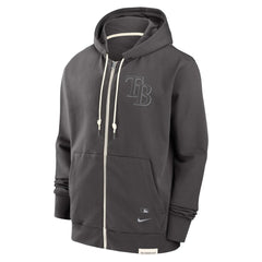 Tampa Bay Rays Nike Authentic Collection Travel Player Performance Full-Zip Hoodie - Charcoal Hoodies