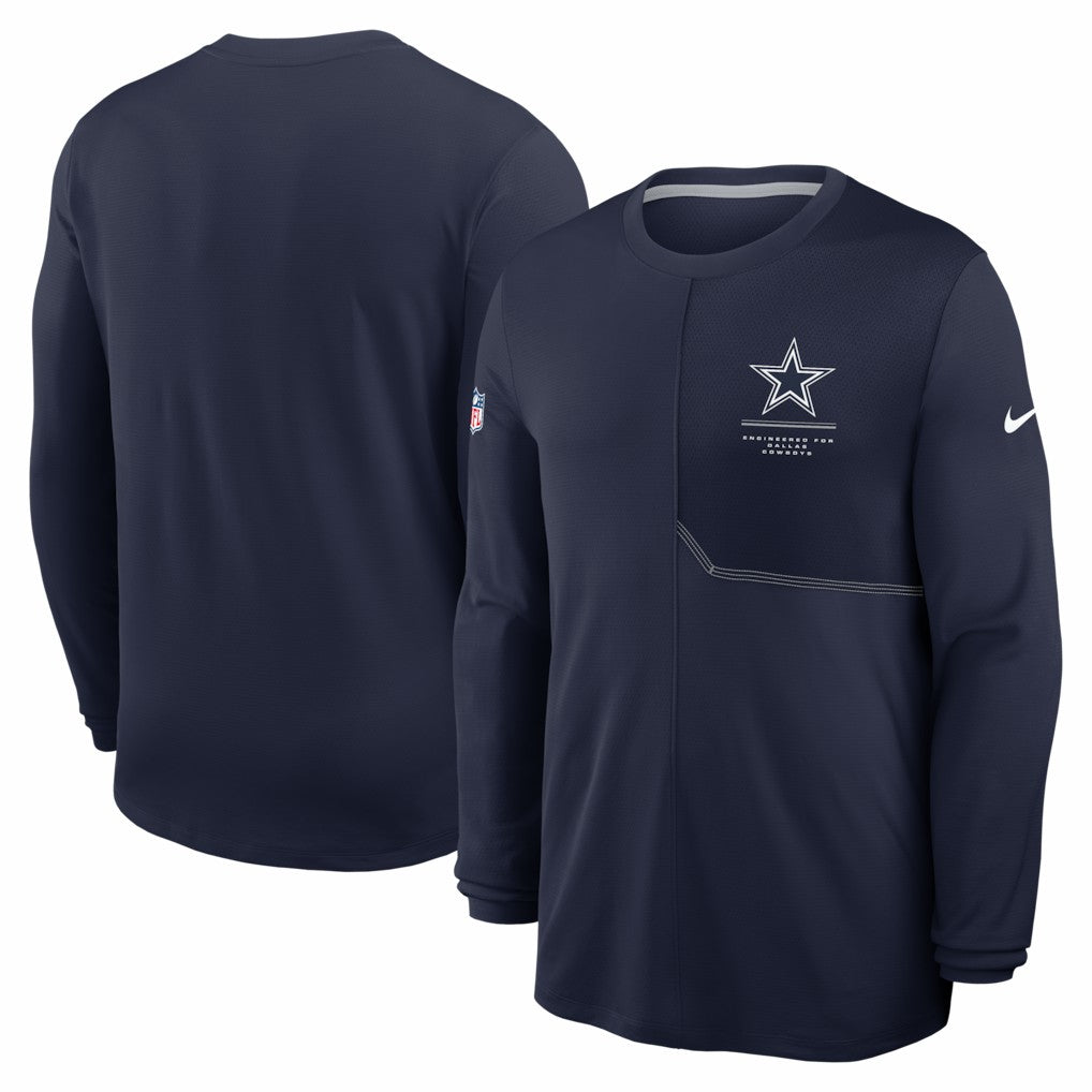 Dallas Cowboys Sideline Coach UV Dri-FIT Long Sleeve Shirt - Navy