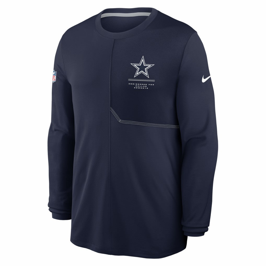 Dallas Cowboys Sideline Coach UV Dri-FIT Long Sleeve Shirt - Navy