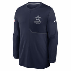 Dallas Cowboys Sideline Coach UV Dri-FIT Long Sleeve Shirt - Navy