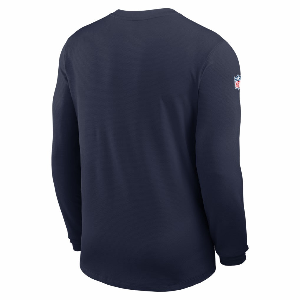 Dallas Cowboys Sideline Coach UV Dri-FIT Long Sleeve Shirt - Navy