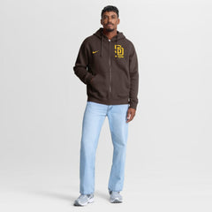 San Diego Padres Nike Primetime Lockup Full-Zip Hoodie - Brown Hoodies