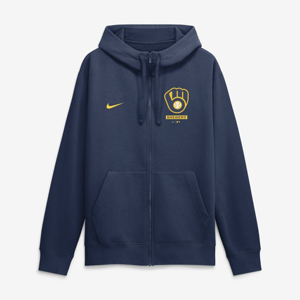 Milwaukee Brewers Nike Primetime Lockup Full-Zip Hoodie - Navy Hoodies