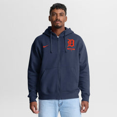 Detroit Tigers Nike Primetime Lockup Full-Zip Hoodie - Navy Hoodies