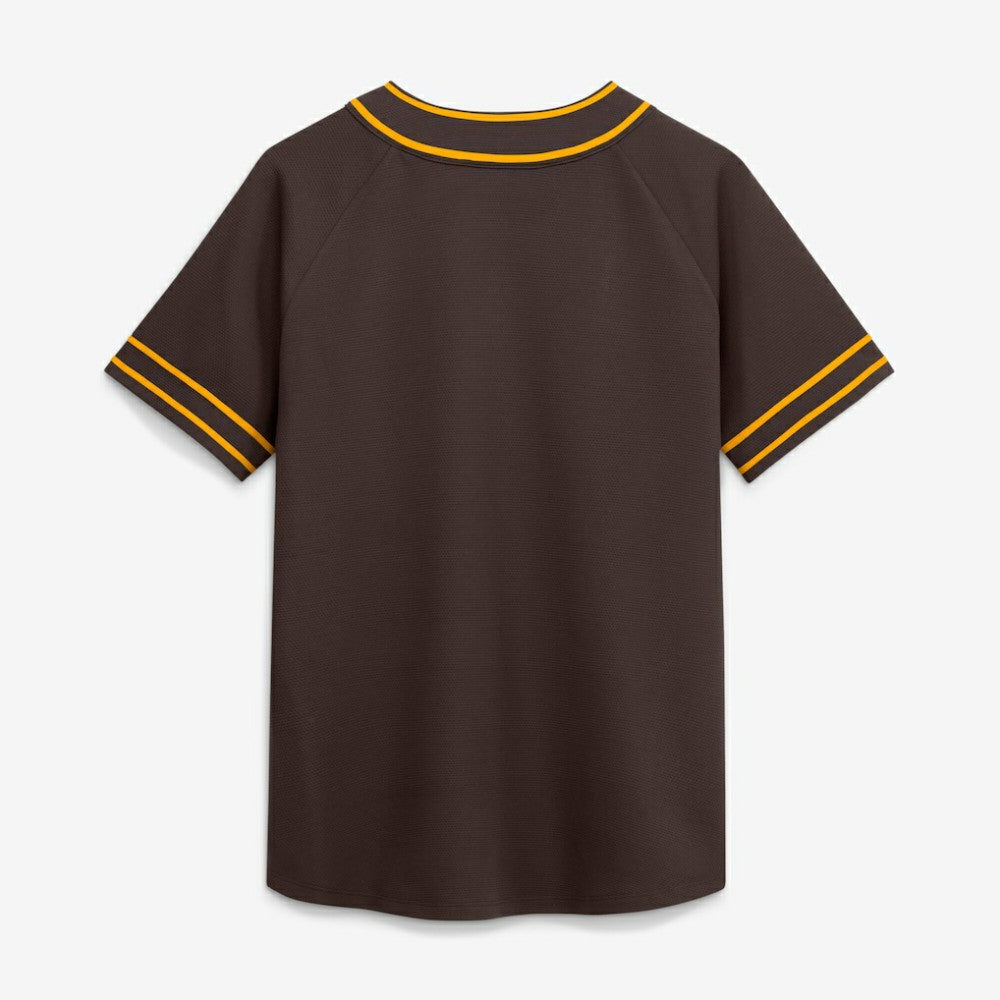 San Diego Padres Fanatics Women's Diva Race Ahead Raglan V-Neck T-Shirt - Brown T-shirts