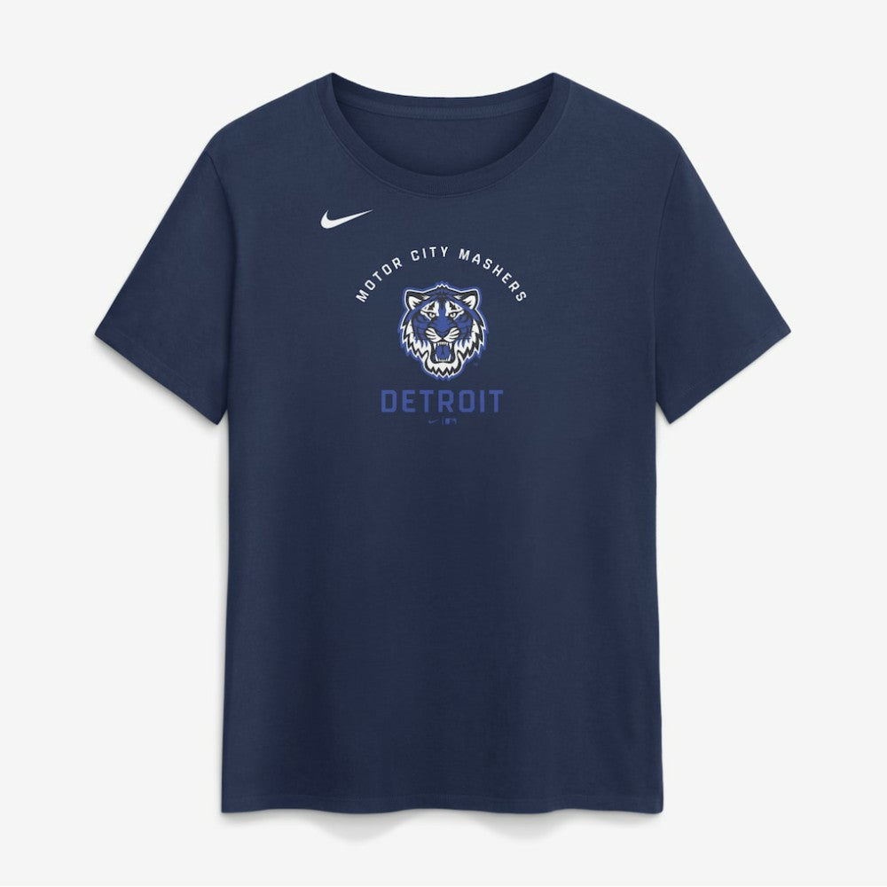 Detroit Tigers Nike Women's City Connect Arch T-Shirt - Navy T-shirts