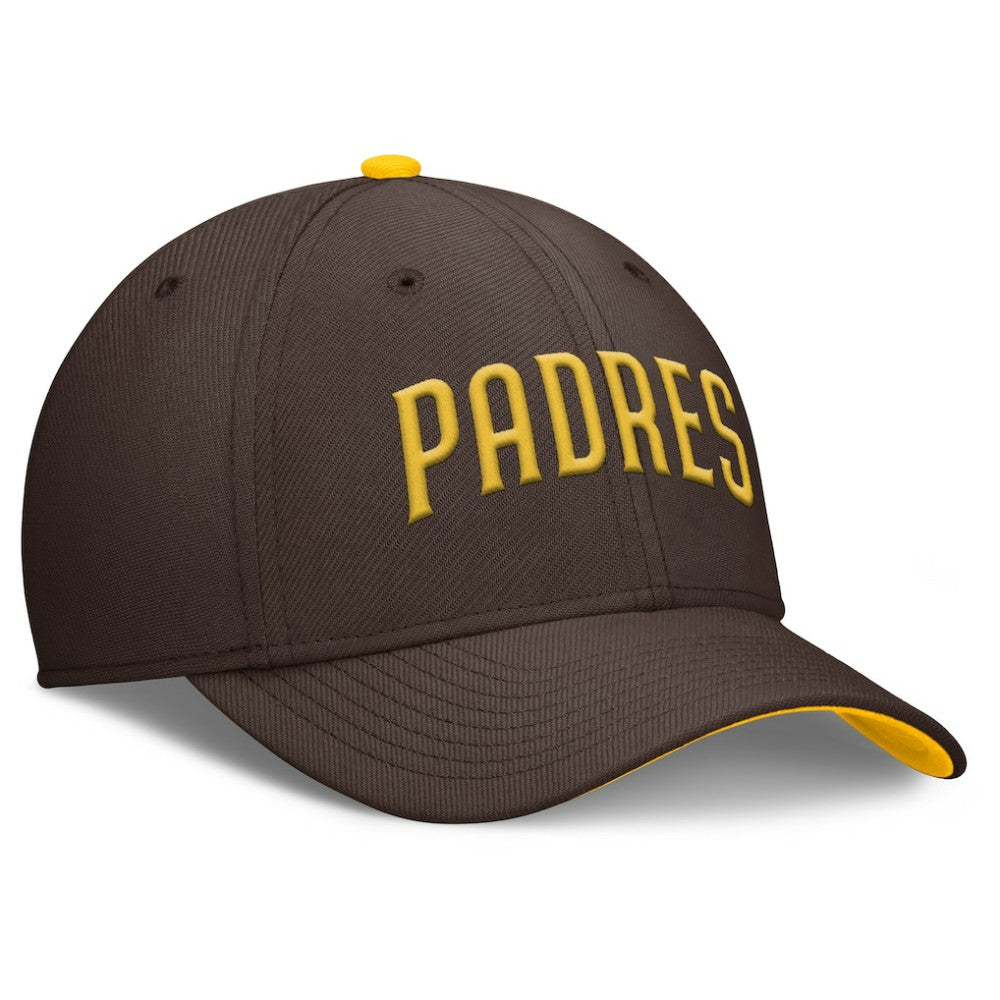 San Diego Padres Nike Primetime Rise Dri-FIT Flex Hat - Brown Hats