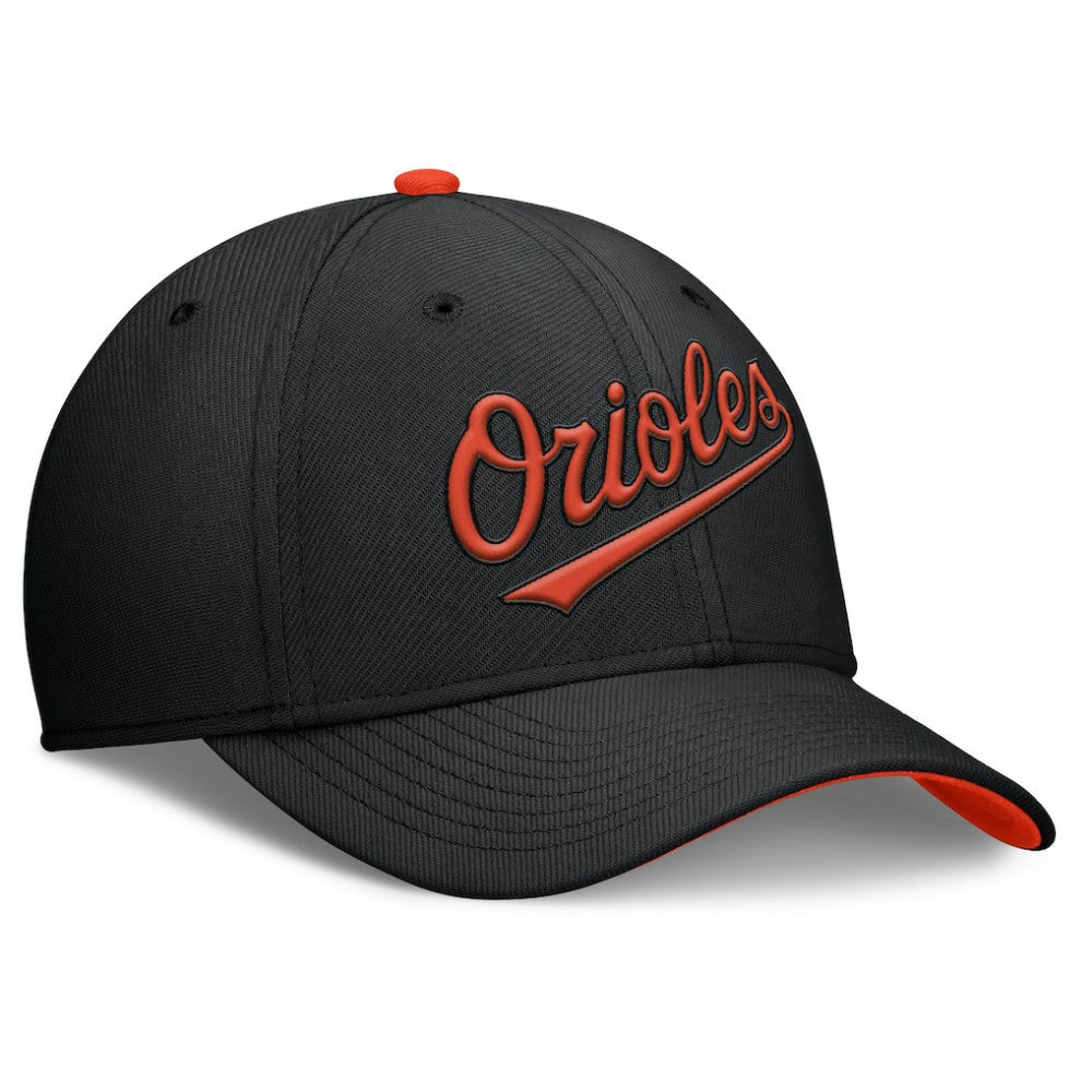 Baltimore Orioles Nike Primetime Rise Dri-FIT Flex Hat - Black Hats