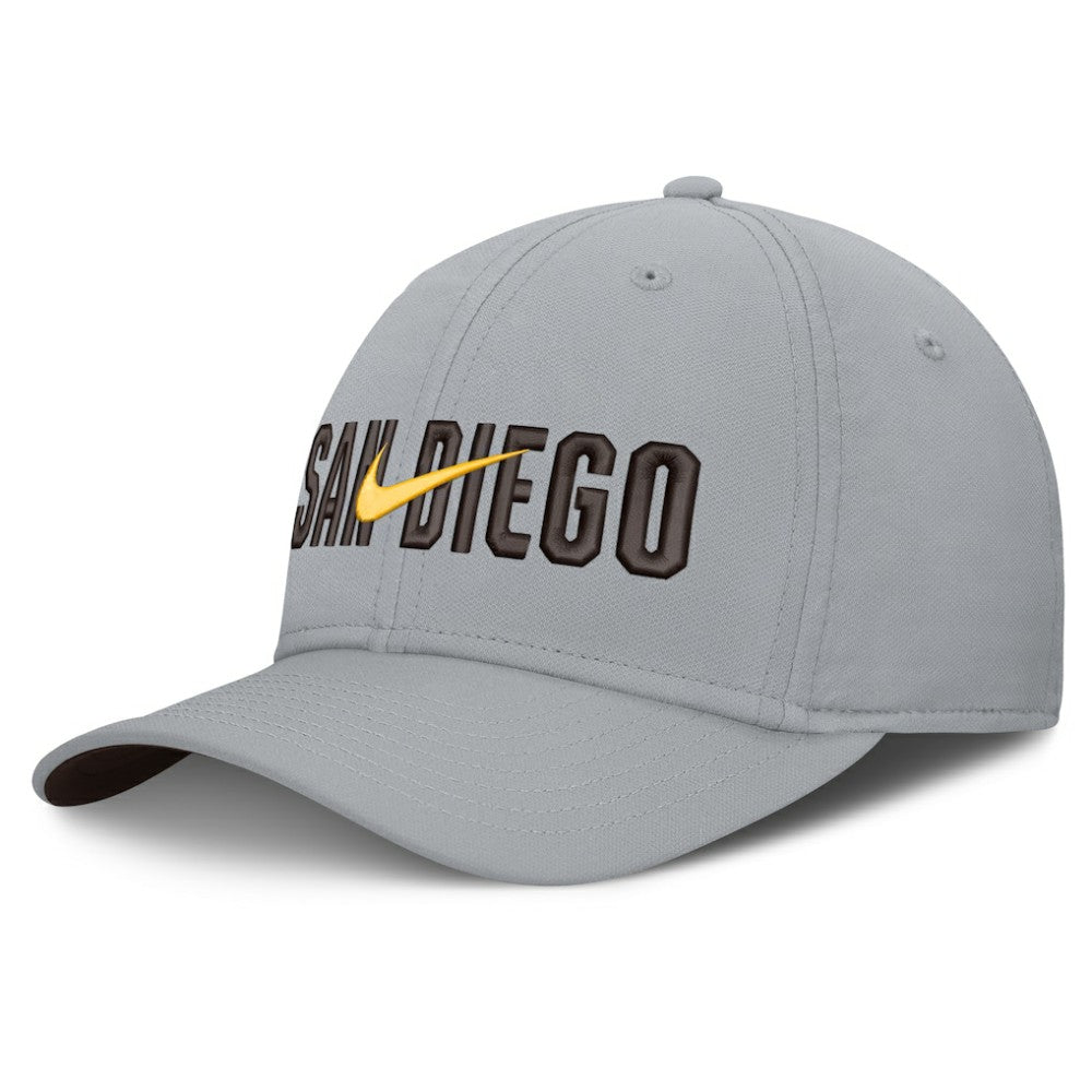 San Diego Padres Nike Primetime Rise Dri-FIT Flex Hat - Gray Hats