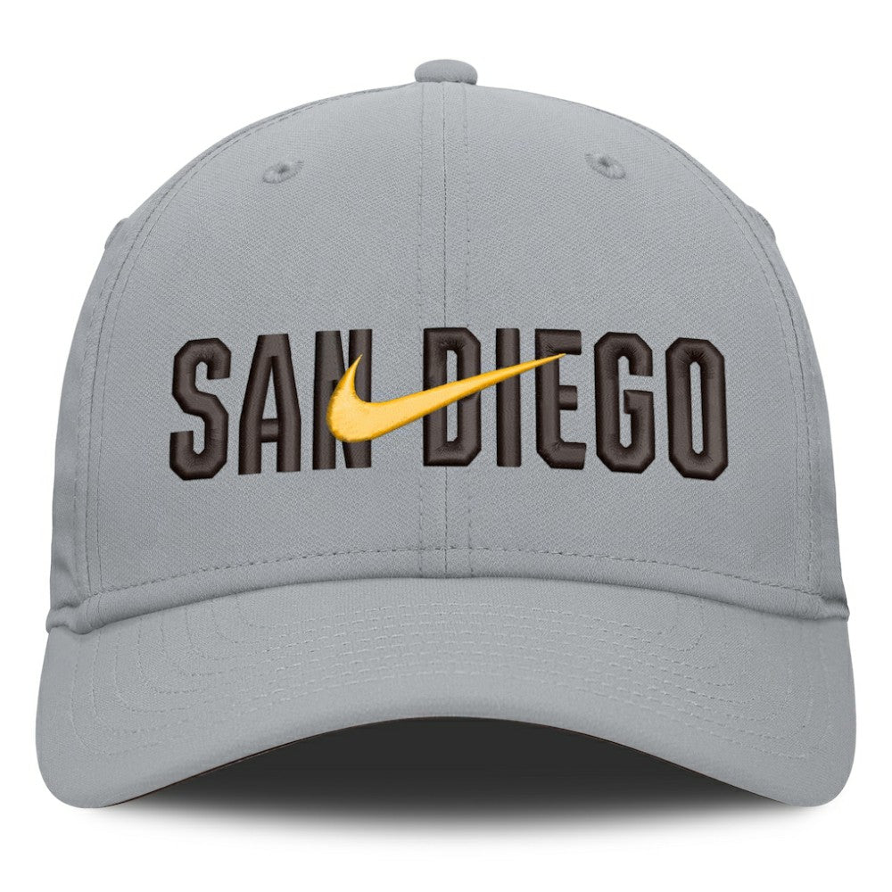 San Diego Padres Nike Primetime Rise Dri-FIT Flex Hat - Gray Hats