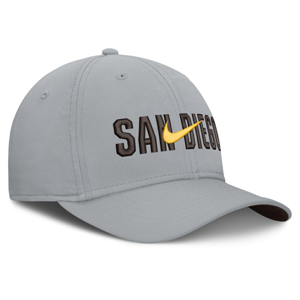 San Diego Padres Nike Primetime Rise Dri-FIT Flex Hat - Gray Hats