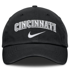 Cincinnati Reds Nike Primetime Club Adjustable Hat - Black Hats