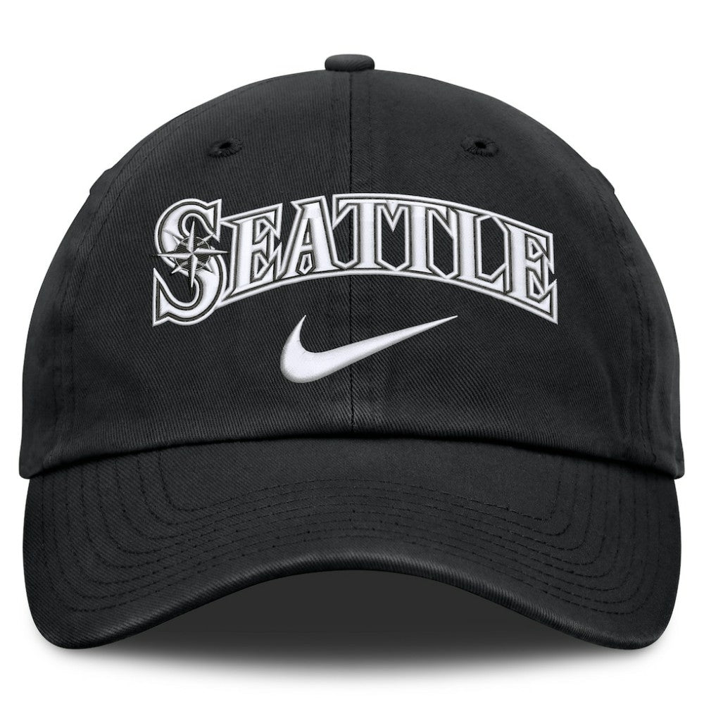 Seattle Mariners Nike Primetime Club Adjustable Hat - Black Hats