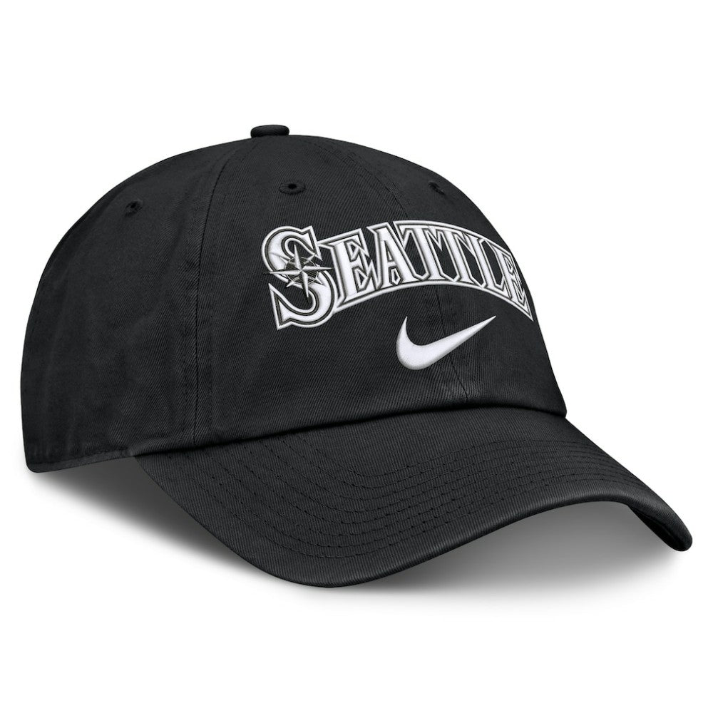 Seattle Mariners Nike Primetime Club Adjustable Hat - Black Hats