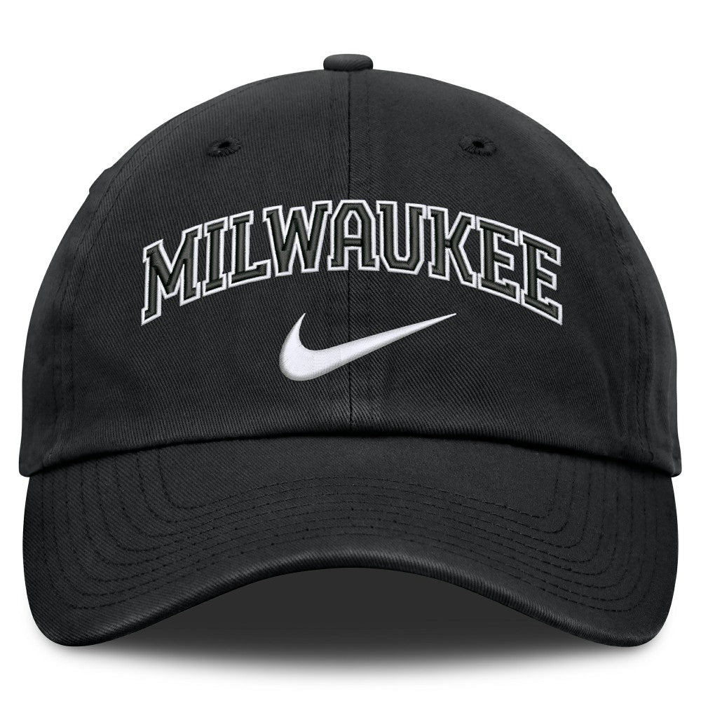Milwaukee Brewers Nike Primetime Club Adjustable Hat - Black Hats