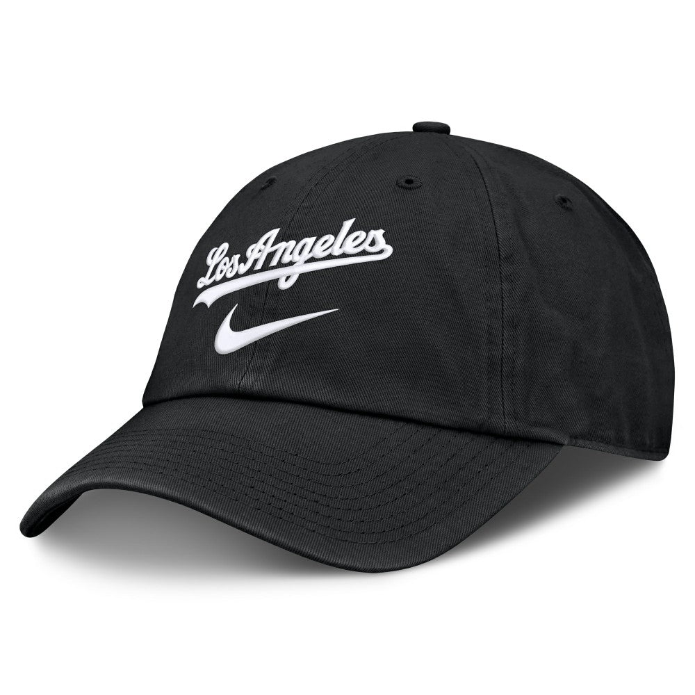 Los Angeles Dodgers Nike Primetime Club Adjustable Hat - Black Hats