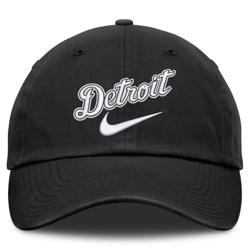 Detroit Tigers Nike Primetime Club Adjustable Hat - Black Hats