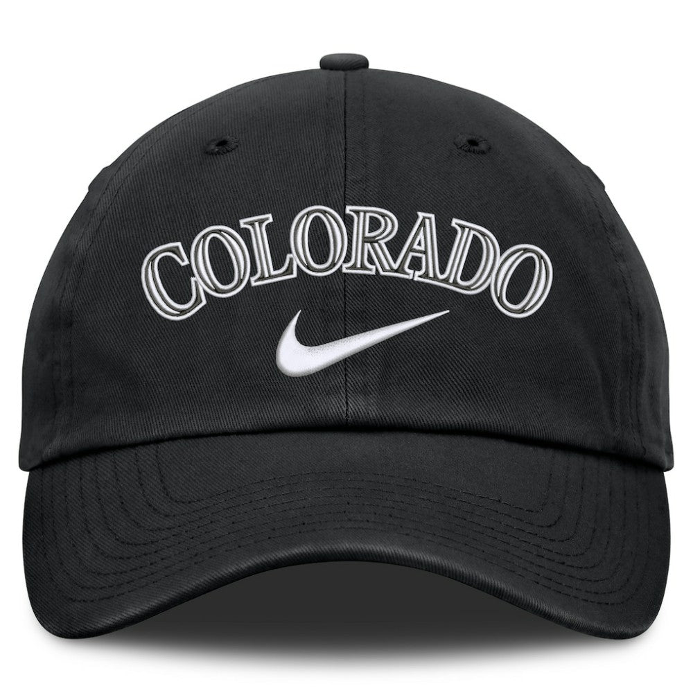 Colorado Rockies Nike Primetime Club Adjustable Hat - Black Hats