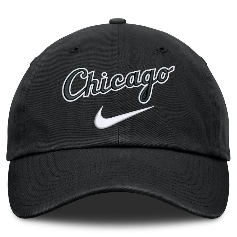 Chicago White Sox Nike Primetime Club Adjustable Hat - Black Hats