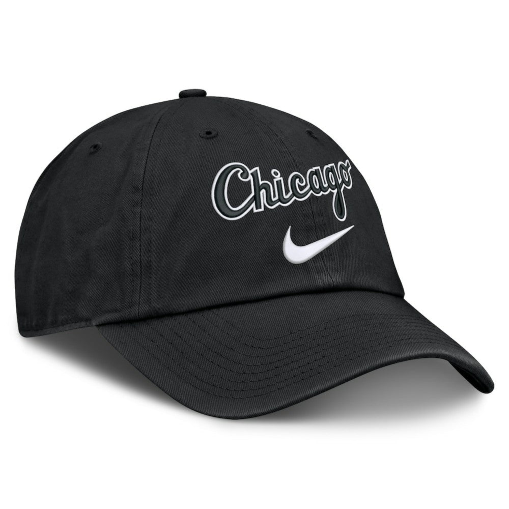 Chicago White Sox Nike Primetime Club Adjustable Hat - Black Hats