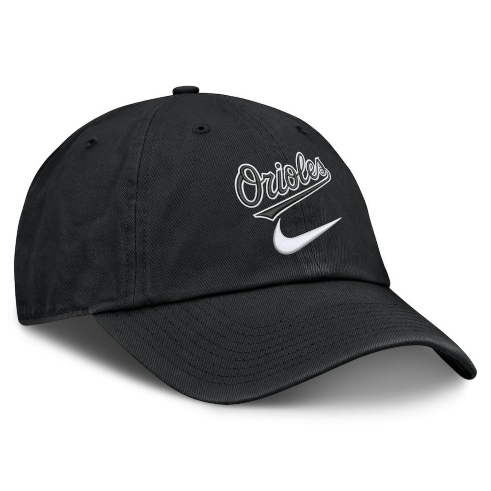 Baltimore Orioles Nike Primetime Club Adjustable Hat - Black Hats