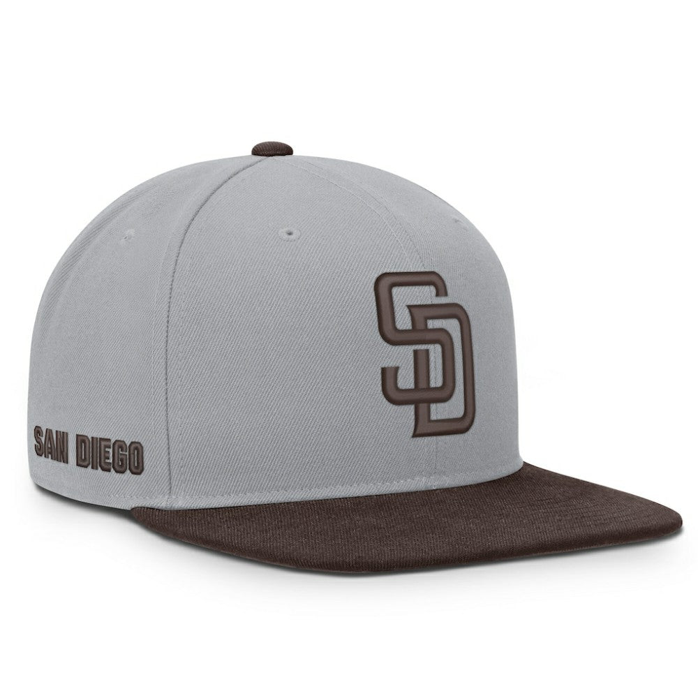 San Diego Padres Nike Primetime Pro Dri-FIT Snapback Hat - Gray/Brown Hats