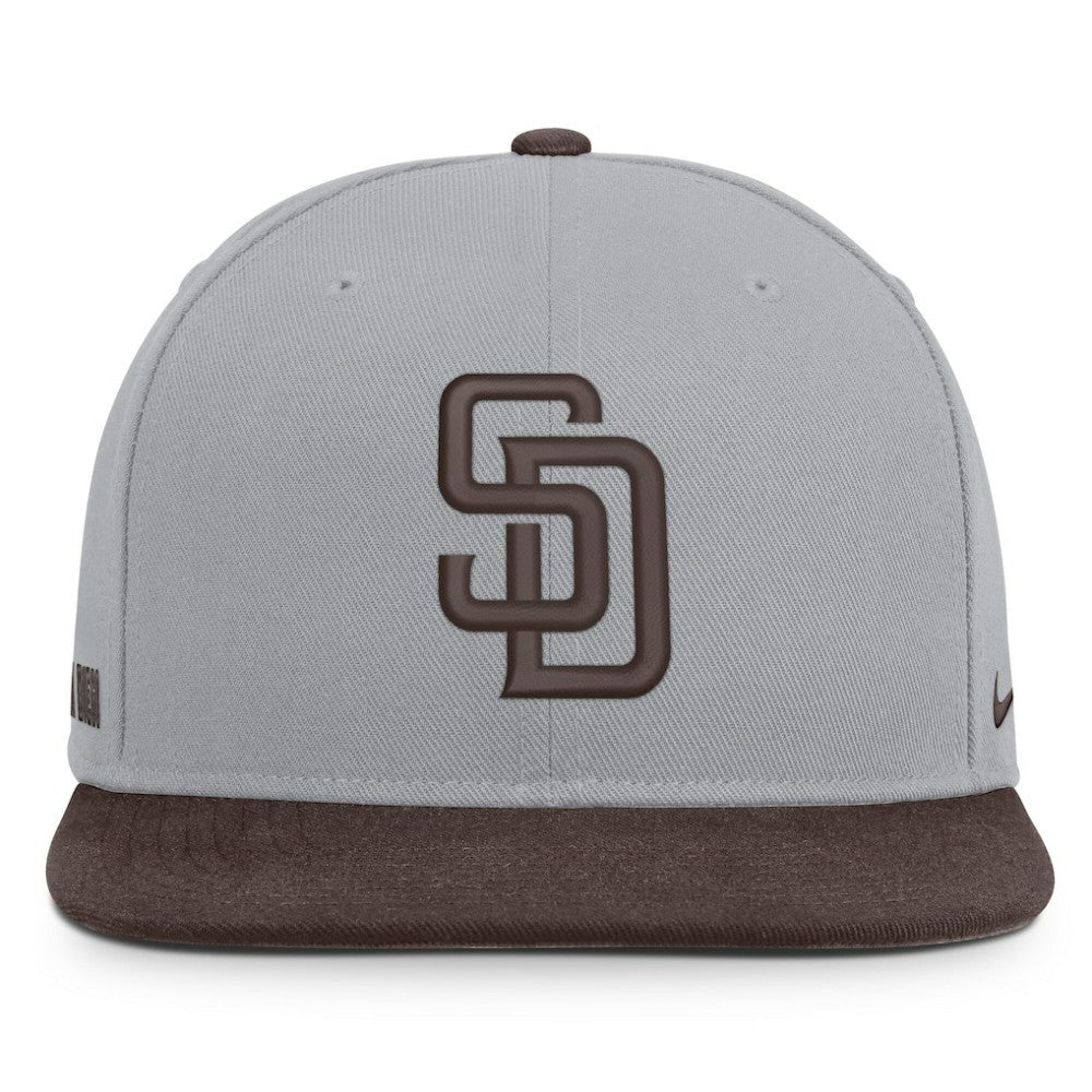San Diego Padres Nike Primetime Pro Dri-FIT Snapback Hat - Gray/Brown Hats