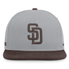 San Diego Padres Nike Primetime Pro Dri-FIT Snapback Hat - Gray/Brown Hats
