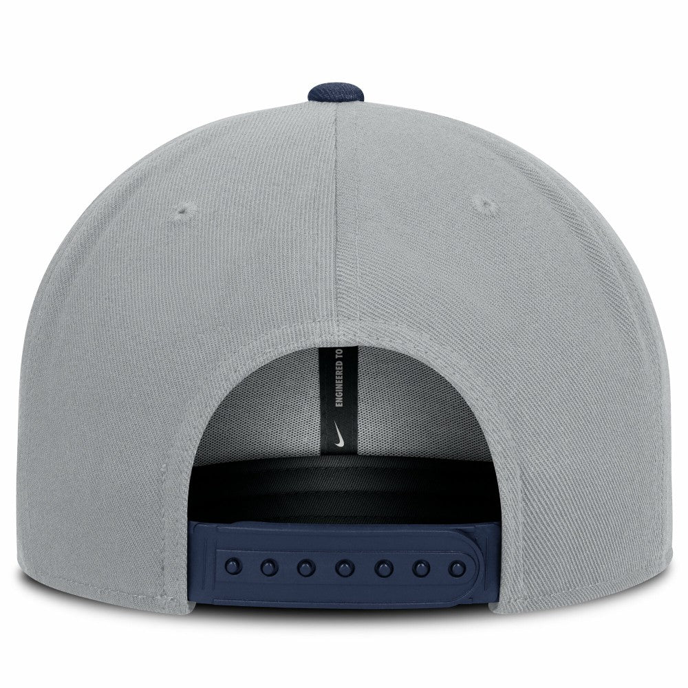 Milwaukee Brewers Nike Primetime Pro Dri-FIT Snapback Hat - Gray/Navy Hats