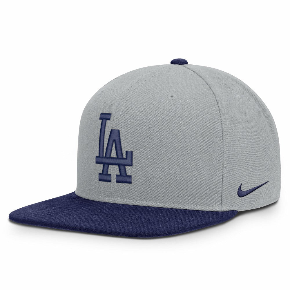 Los Angeles Dodgers Nike Primetime Pro Dri-FIT Snapback Hat - Gray/Royal Hats