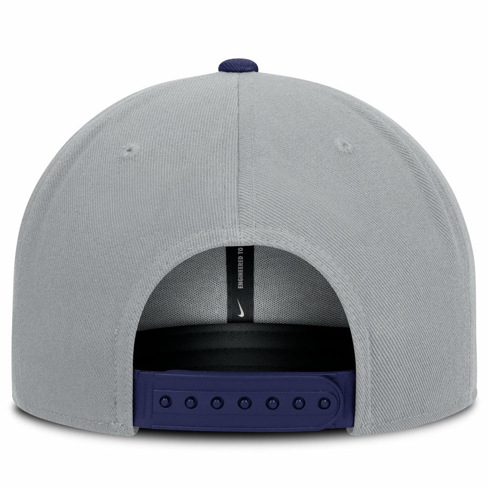 Los Angeles Dodgers Nike Primetime Pro Dri-FIT Snapback Hat - Gray/Royal Hats