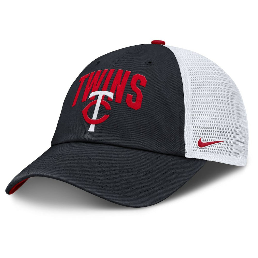 Minnesota Twins Nike Primetime Club Adjustable Trucker Hat - Navy Hats