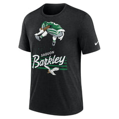 Saquon Barkley Philadelphia Eagles Player Graphic T-Shirt - Heather Black T-shirts