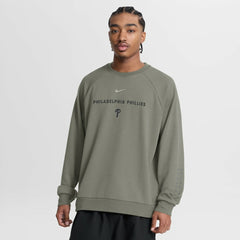 Philadelphia Phillies Nike Statement Primary Raglan Dri-FIT Sweatshirt - Olive Sweatshirts