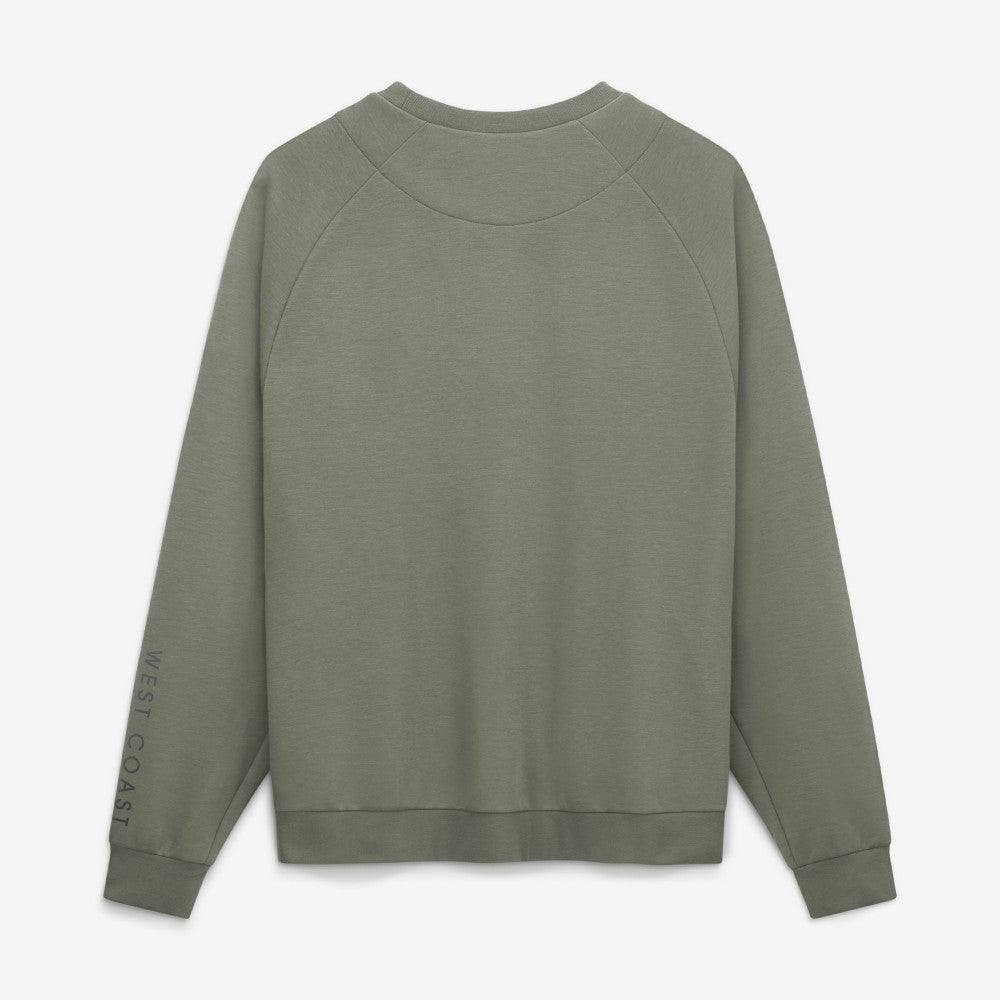 Los Angeles Dodgers Nike Statement Primary Raglan Dri-FIT Sweatshirt - Olive Sweatshirts