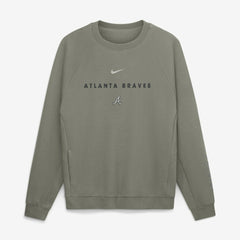 Atlanta Braves Nike Statement Primary Raglan Dri-FIT Sweatshirt - Olive Sweatshirts