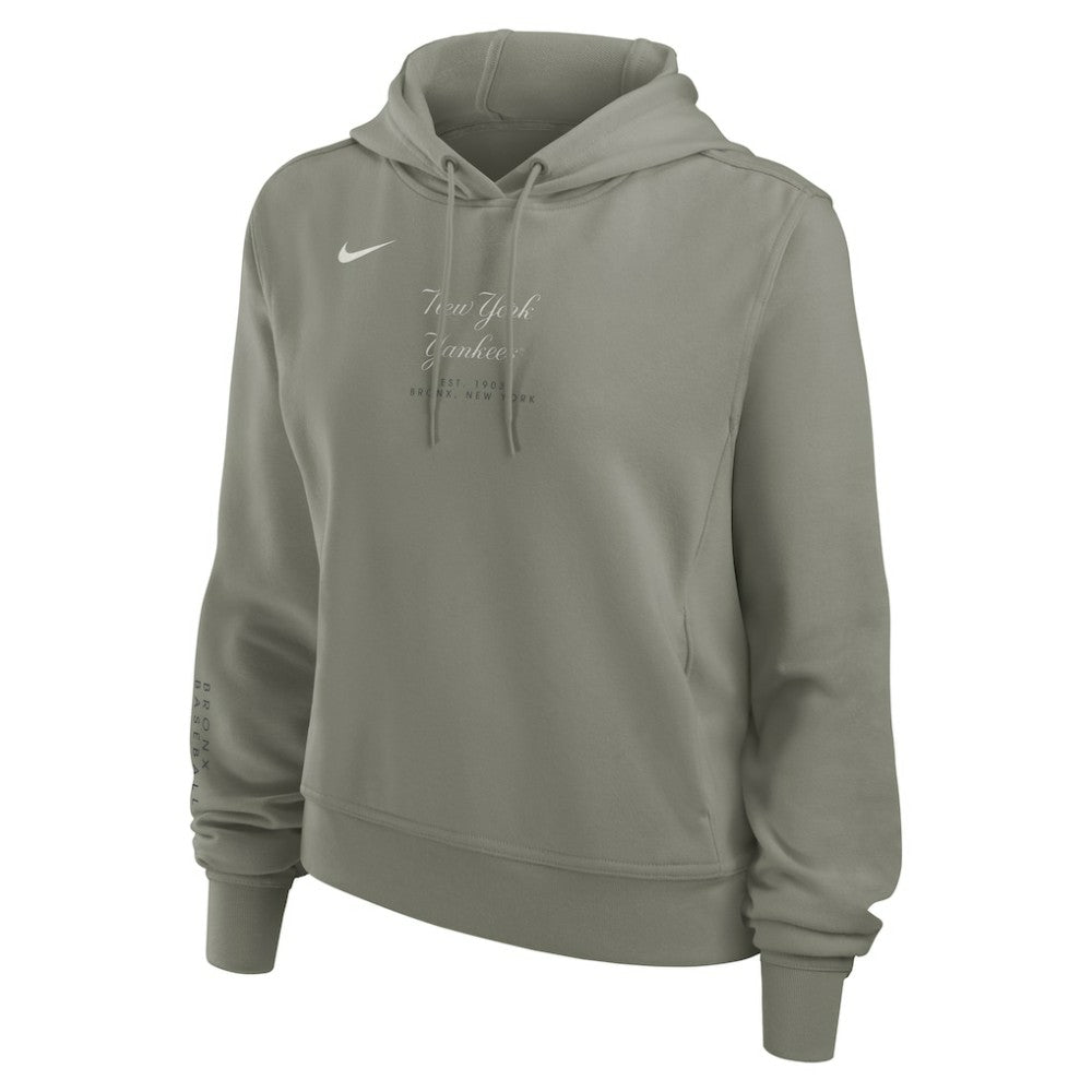 New York Yankees Nike Women's One Tri-Blend Dri-FIT Hoodie - Olive Hoodies