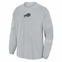 Buffalo Bills Oversized Type Play Long Sleeve T-Shirt - Gray T-shirts