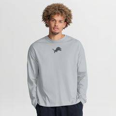 Detroit Lions Oversized Type Play Long Sleeve T-Shirt - Gray T-shirts