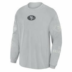 San Francisco 49ers Oversized Type Play Long Sleeve T-Shirt - Gray T-shirts