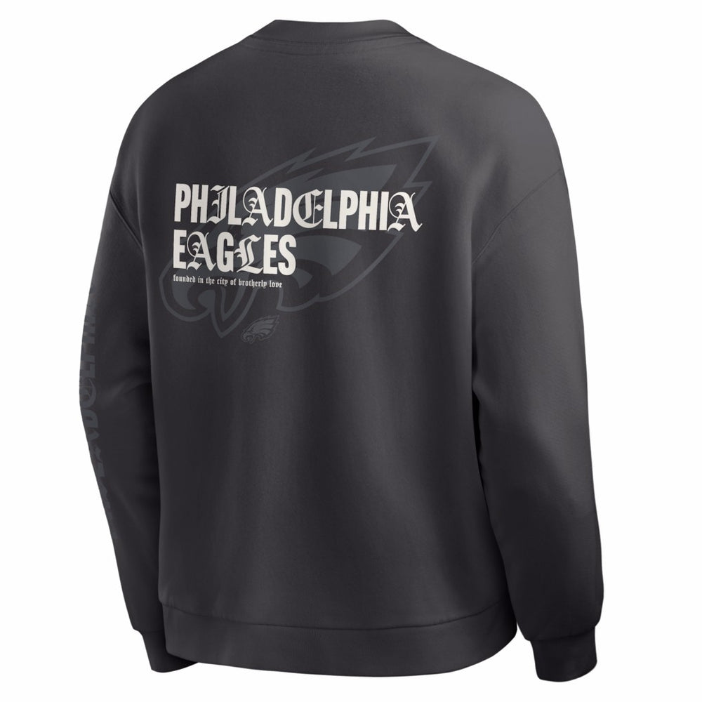 Philadelphia Eagles Oversized Type Play Multi Sweatshirt - Black Sweatshirts
